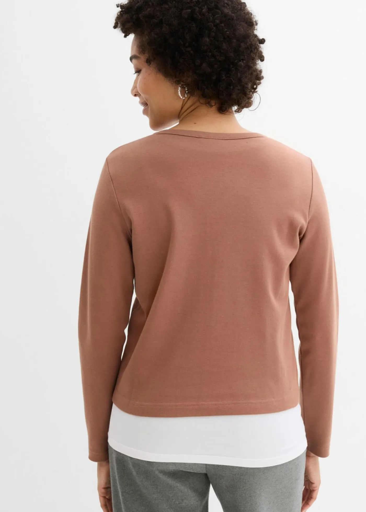 bonprix bonprix Chaqueta de punto grueso de algodón orgánico puro Marrón castaño Sale