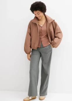bonprix bonprix Chaqueta de punto grueso de algodón orgánico puro Marrón castaño Sale
