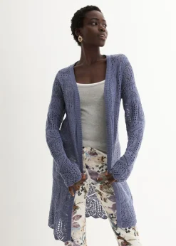 bonprix bonprix Chaqueta de punto larga Azul oscuro Discount