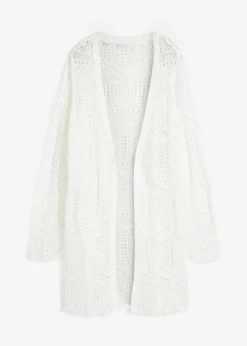 bonprix bonprix Chaqueta de punto larga Blanco lana Best
