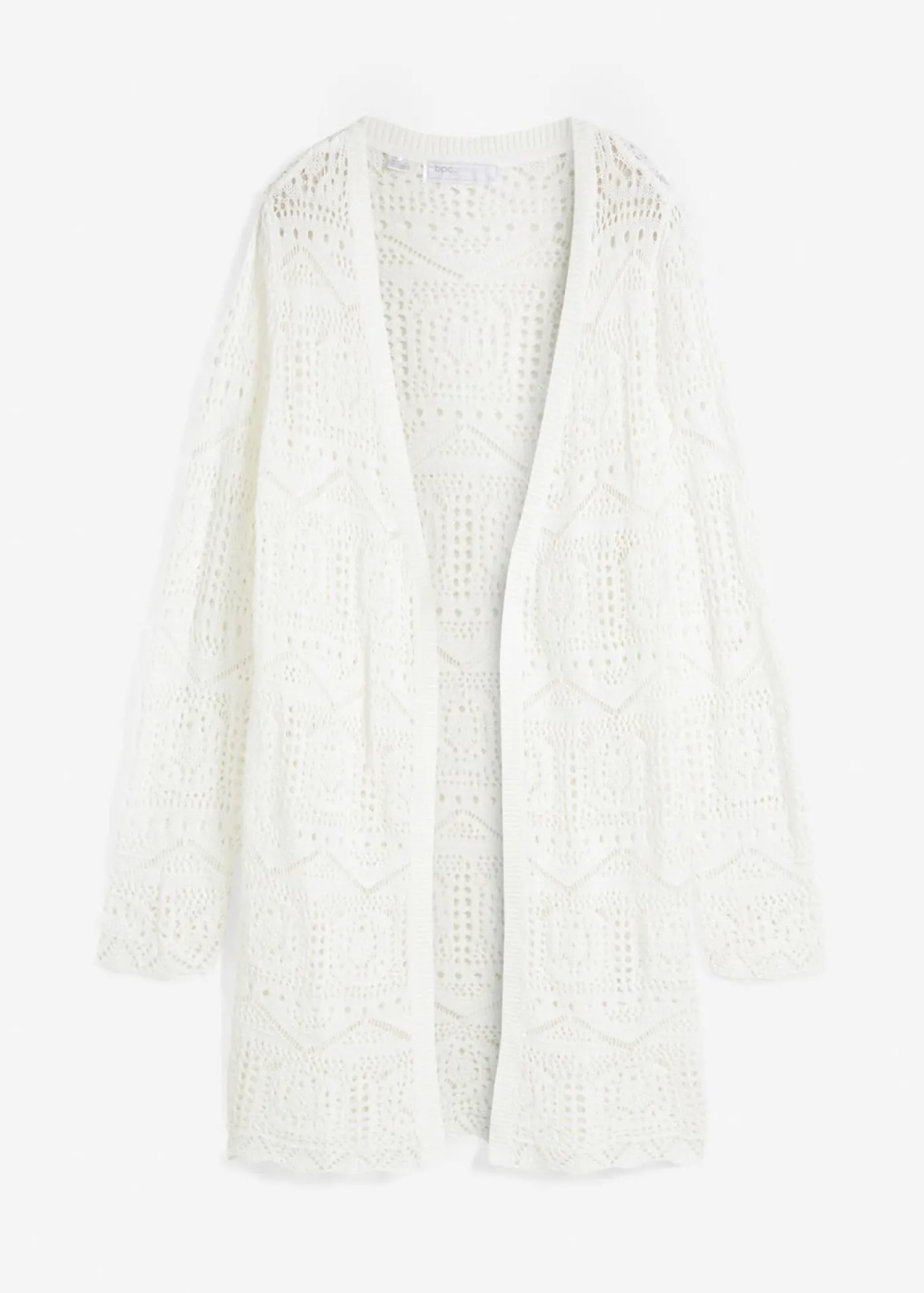 bonprix bonprix Chaqueta de punto larga Blanco lana Best
