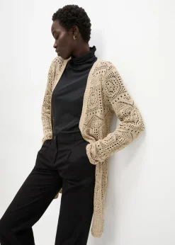 bonprix bonprix Chaqueta de punto larga Beige