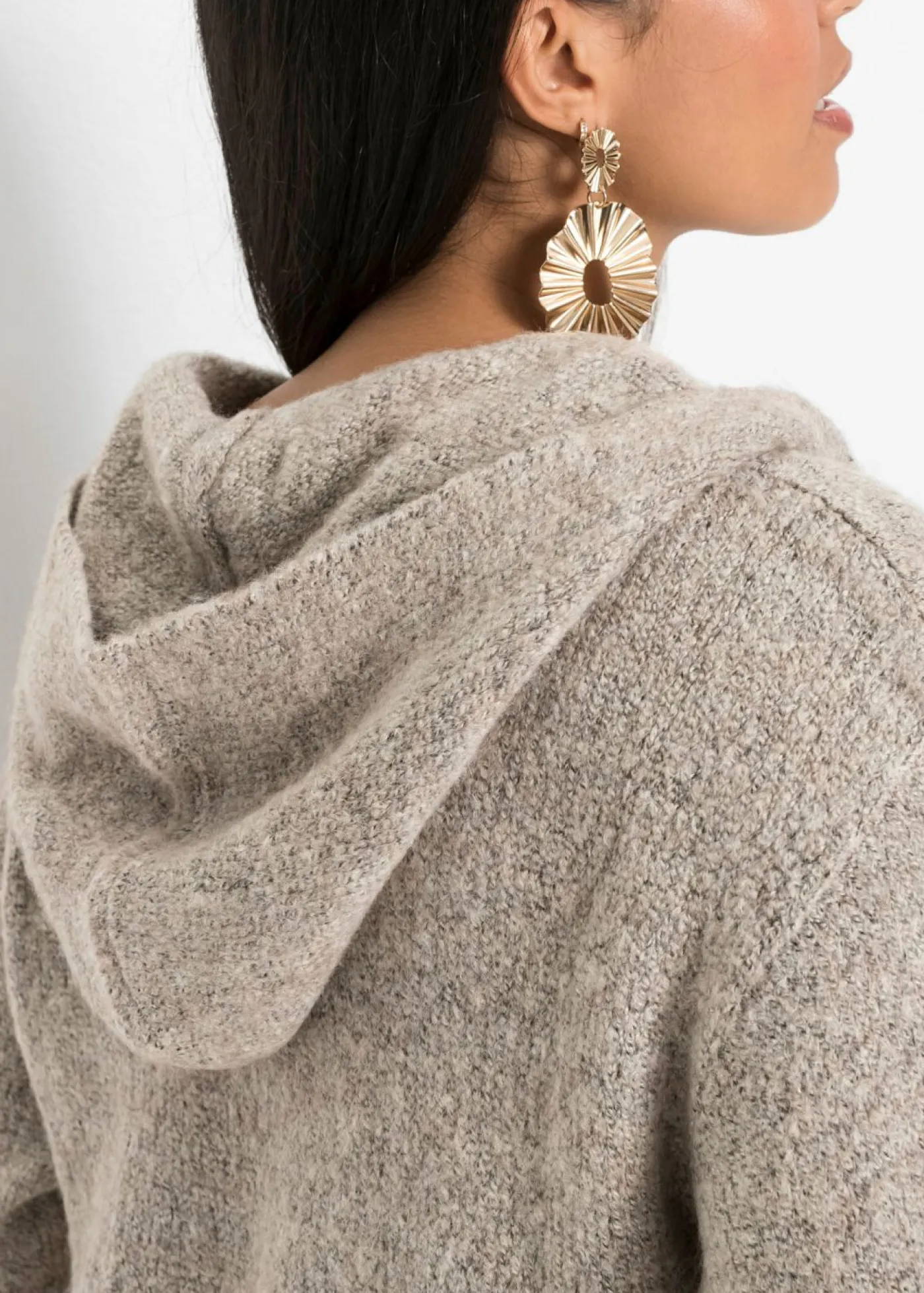 bonprix bonprix Chaqueta de punto larga Beige claro jaspeado Outlet