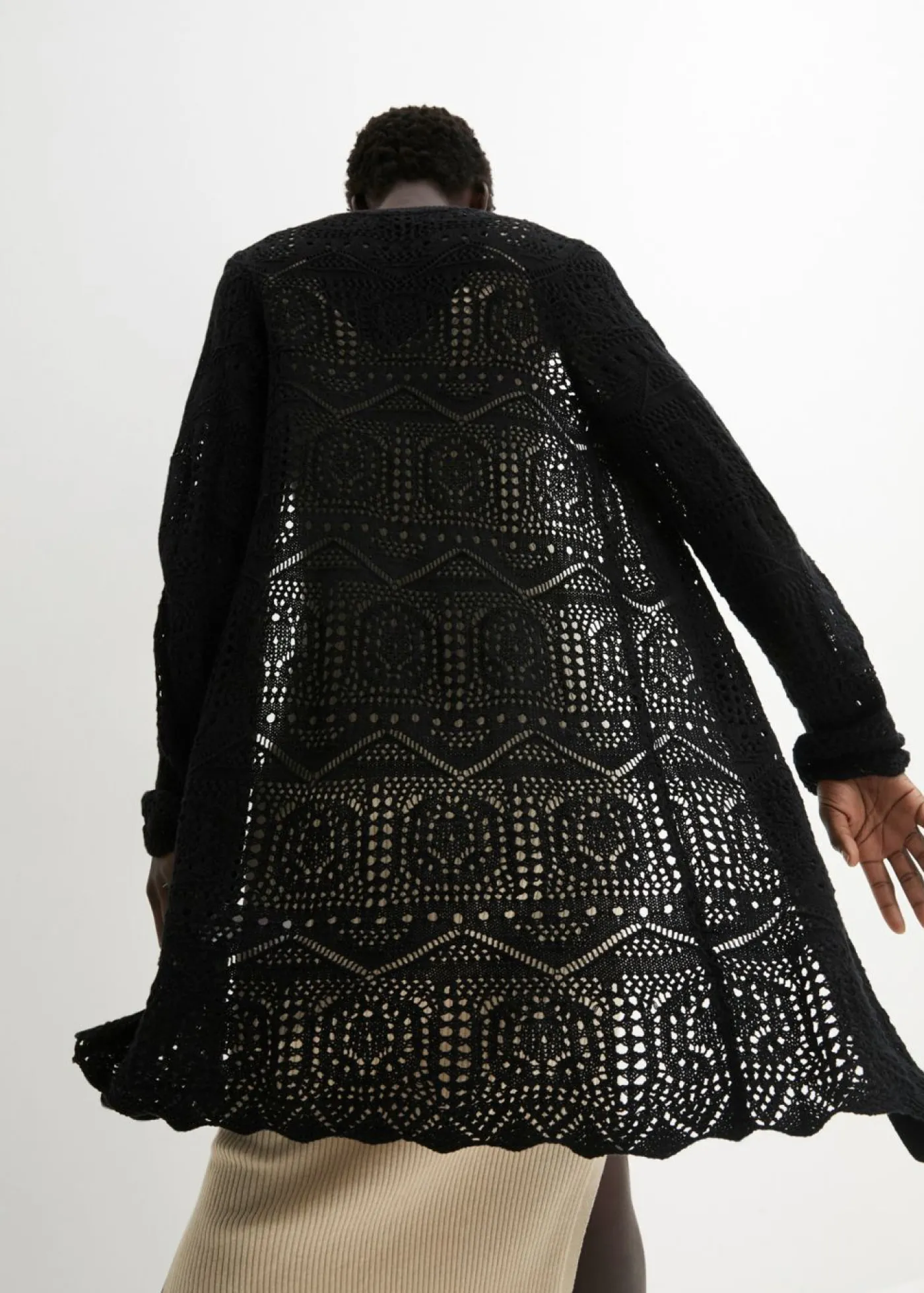 bonprix bonprix Chaqueta de punto larga Negro New