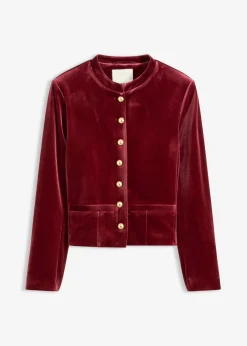 bonprix bonprix Chaqueta de terciopelo Rojo rubí Hot