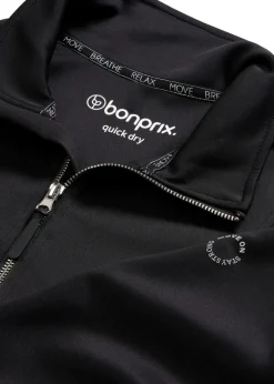 bonprix bonprix Chaqueta deportiva con cuello alto Negro Hot