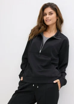 bonprix bonprix Chaqueta deportiva con cuello alto Negro Hot