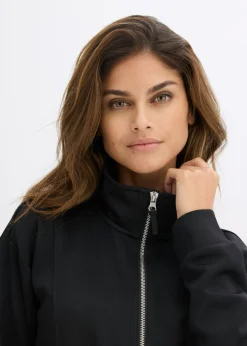 bonprix bonprix Chaqueta deportiva con cuello alto Negro Hot