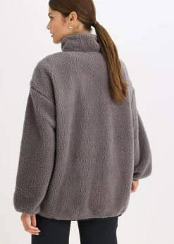 bonprix bonprix Chaqueta deportiva funcional con corte holgado Pizarra + negro Discount