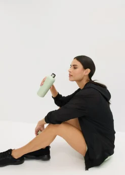 bonprix bonprix Chaqueta deportiva transparente de malla con corte holgado Negro