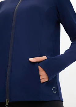bonprix bonprix Chaqueta deportiva térmica con presilla para el pulgar y material de secado rápido Azul marino Online