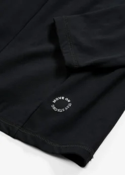 bonprix bonprix Chaqueta deportiva térmica con media cremallera y material de secado rápido Negro