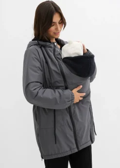 bonprix bonprix Chaqueta forrada para durante y después del embarazo gris oscuro-negro Best