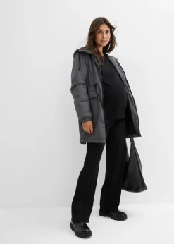 bonprix bonprix Chaqueta forrada para durante y después del embarazo gris oscuro-negro Best