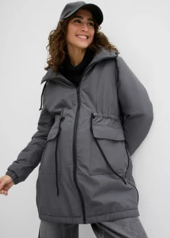bonprix bonprix Chaqueta forrada para durante y después del embarazo gris oscuro-negro Best