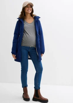 bonprix bonprix Chaqueta forrada para durante y después del embarazo azul marino profundo-gris piedra-plata Best