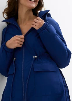 bonprix bonprix Chaqueta forrada para durante y después del embarazo azul marino profundo-gris piedra-plata Best