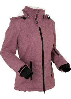 bonprix bonprix Chaqueta funcional con forro polar Burdeos moteado New