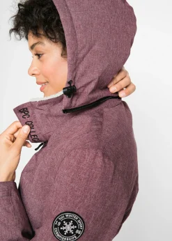 bonprix bonprix Chaqueta funcional con forro polar Burdeos moteado New