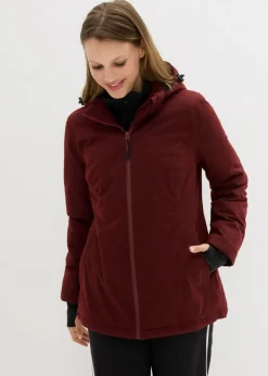 bonprix bonprix Chaqueta funcional, impermeable, efecto 2 en 1 rojo castaño Discount