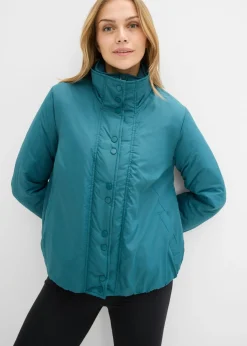 bonprix bonprix Chaqueta funcional impermeable con aspecto 2 en 1 verde pimiento Discount