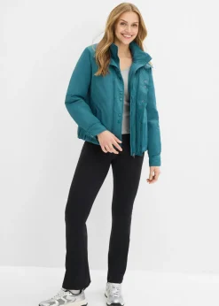 bonprix bonprix Chaqueta funcional impermeable con aspecto 2 en 1 verde pimiento Discount