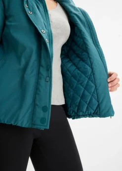 bonprix bonprix Chaqueta funcional impermeable con aspecto 2 en 1 verde pimiento Discount