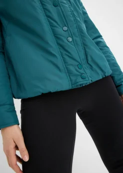 bonprix bonprix Chaqueta funcional impermeable con aspecto 2 en 1 verde pimiento Discount