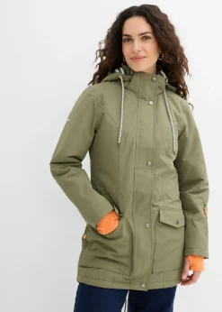 bonprix bonprix Chaqueta funcional impermeable de entretiempo Verde oliva Hot