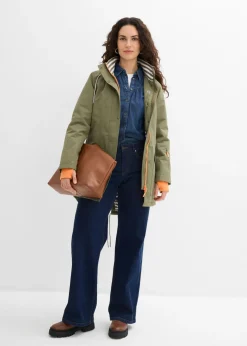 bonprix bonprix Chaqueta funcional impermeable de entretiempo Verde oliva Hot
