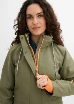 bonprix bonprix Chaqueta funcional impermeable de entretiempo Verde oliva Hot