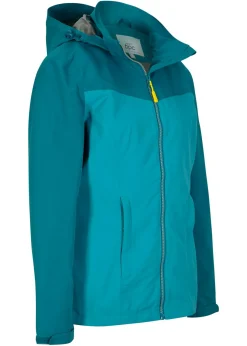 bonprix bonprix Chaqueta funcional impermeable con capucha turquesa Online