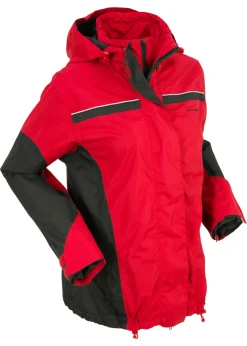 bonprix bonprix Chaqueta funcional impermeable Rojo-negro Hot