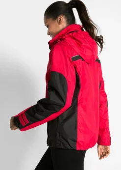 bonprix bonprix Chaqueta funcional impermeable Rojo-negro Hot