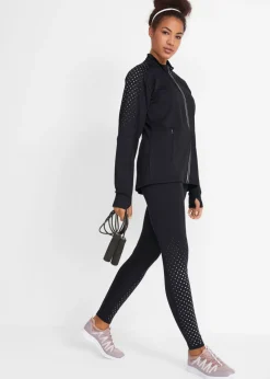 bonprix bonprix Chaqueta funcional térmica con estampado reflectante Negro de lunares Outlet