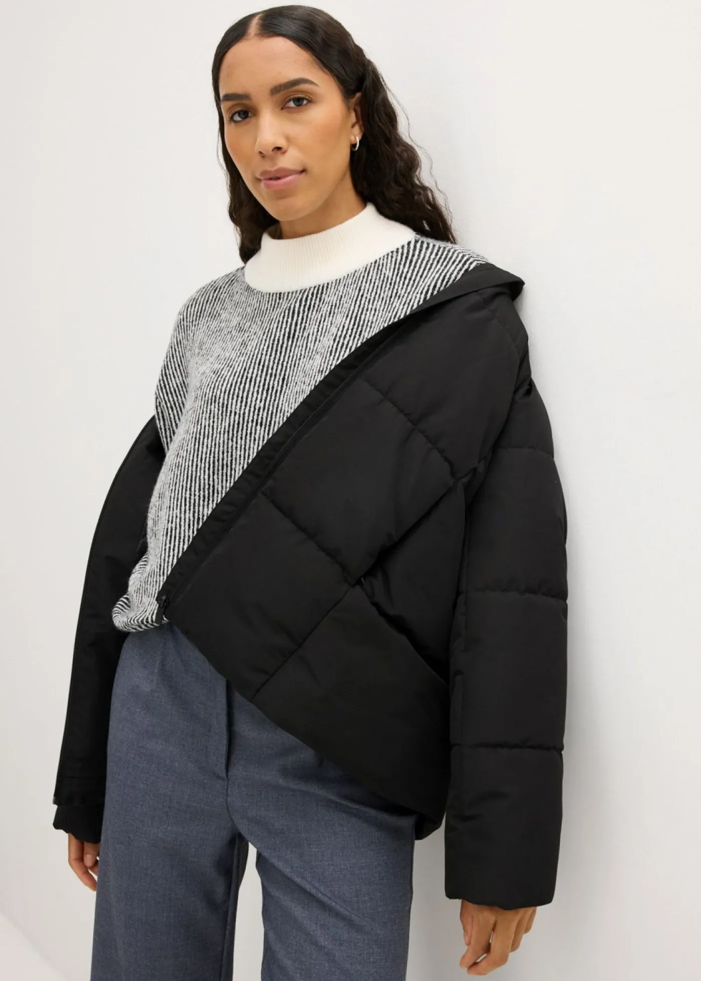bonprix bonprix Chaqueta guateada Negro Clearance