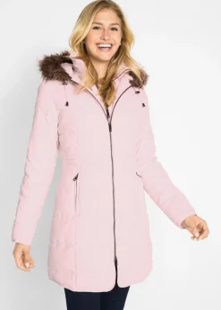 bonprix bonprix Chaqueta guateada con capucha rosa pálido Discount