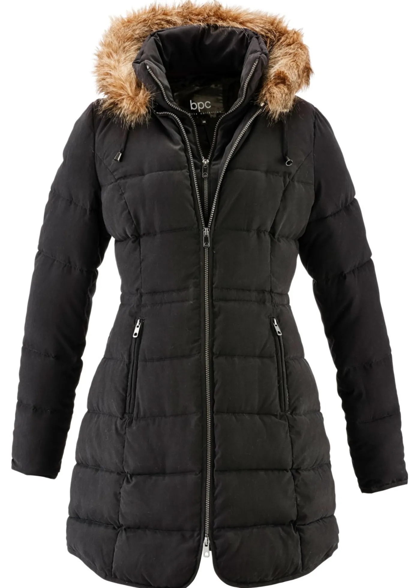 bonprix bonprix Chaqueta guateada con capucha Negro Online