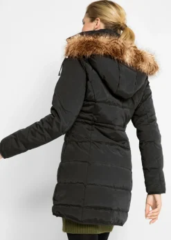 bonprix bonprix Chaqueta guateada con capucha Negro Online