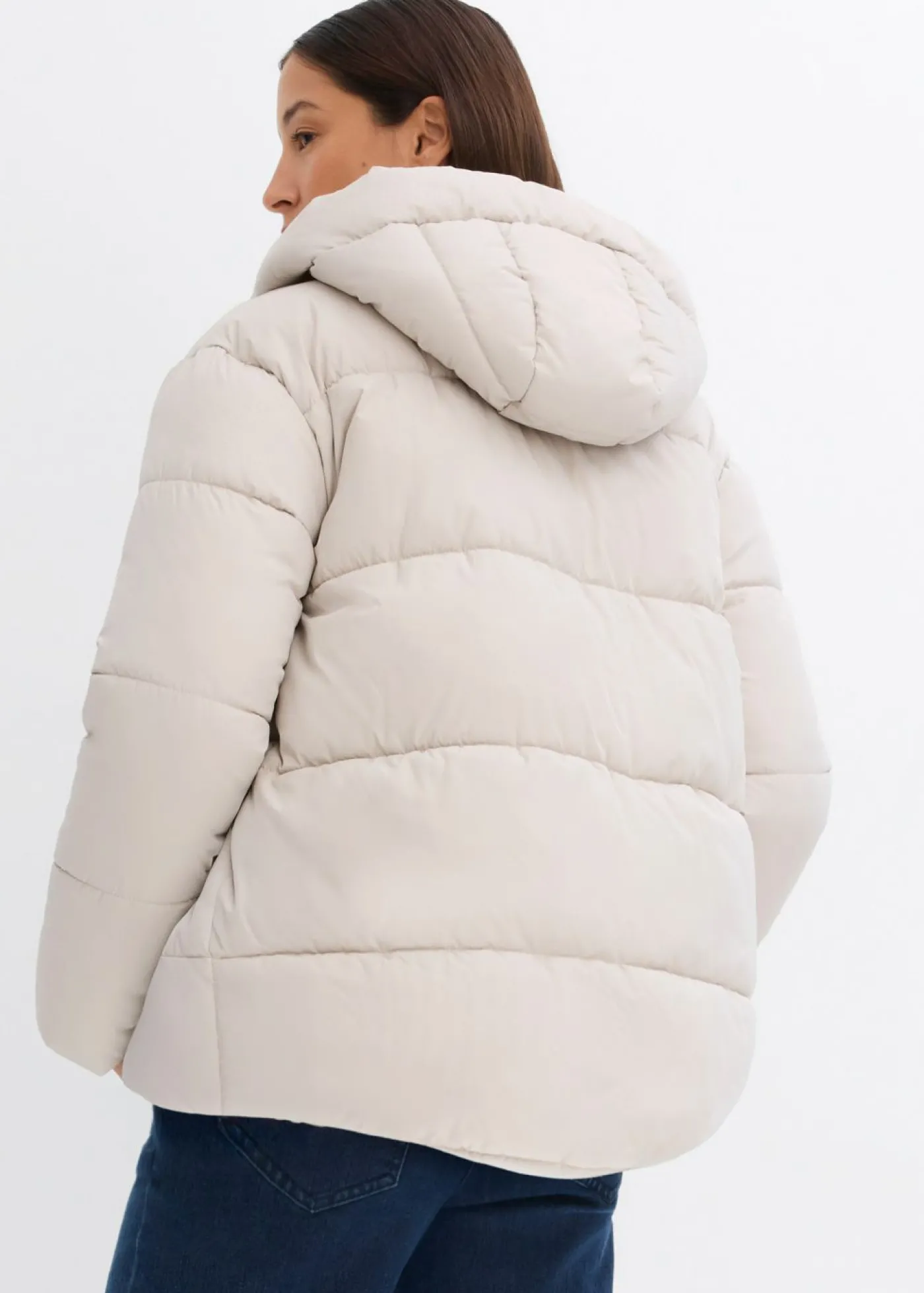 bonprix bonprix Chaqueta guateada con corte holgado masilla