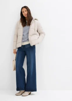 bonprix bonprix Chaqueta guateada con corte holgado masilla