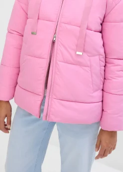 bonprix bonprix Chaqueta guateada con corte holgado Rosa fucsia Hot
