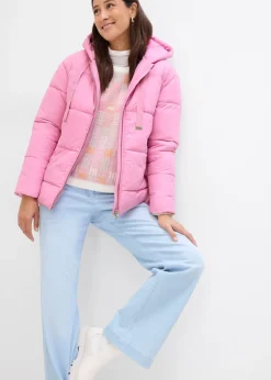 bonprix bonprix Chaqueta guateada con corte holgado Rosa fucsia Hot