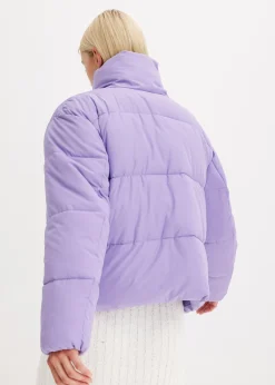 bonprix bonprix Chaqueta guateada con cuello alto Lila suave Discount