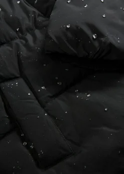 bonprix bonprix Chaqueta guateada con cuello alto Negro