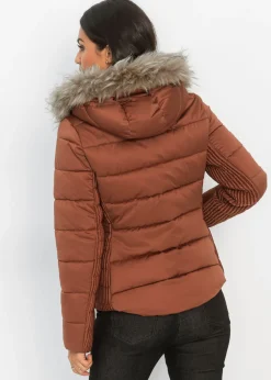 bonprix bonprix Chaqueta guateada de poliéster reciclado Marrón castaño Sale