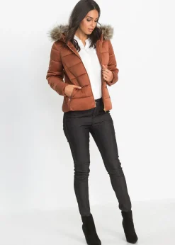 bonprix bonprix Chaqueta guateada de poliéster reciclado Marrón castaño Sale