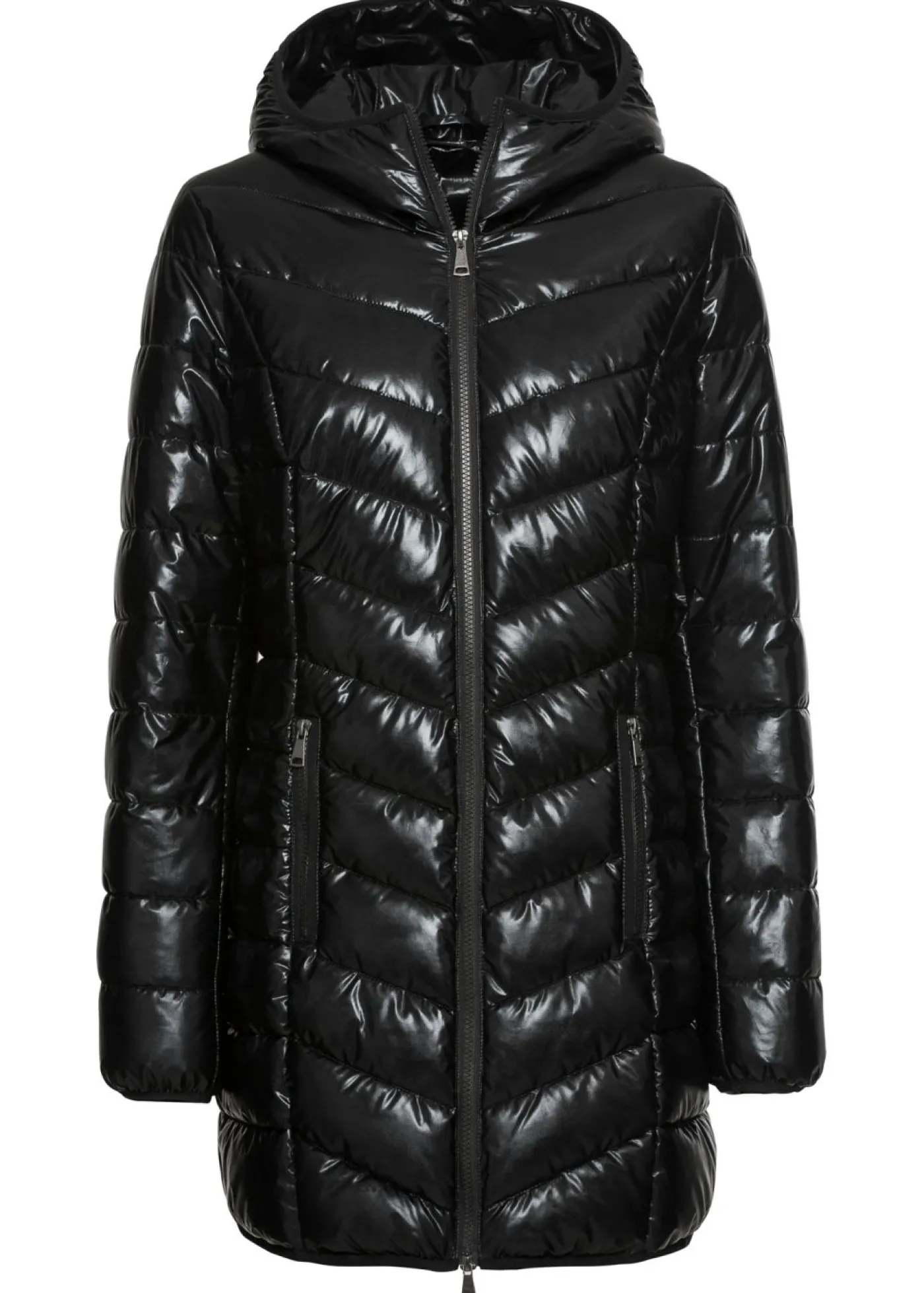 bonprix bonprix Chaqueta guateada efecto metalizado Negro metalizado Discount