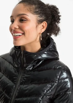 bonprix bonprix Chaqueta guateada efecto metalizado Negro metalizado Discount
