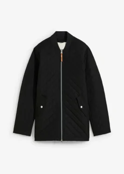 bonprix bonprix Chaqueta guateada larga Negro New
